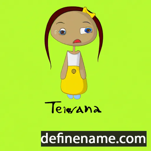 cartoon of the name Tawenza