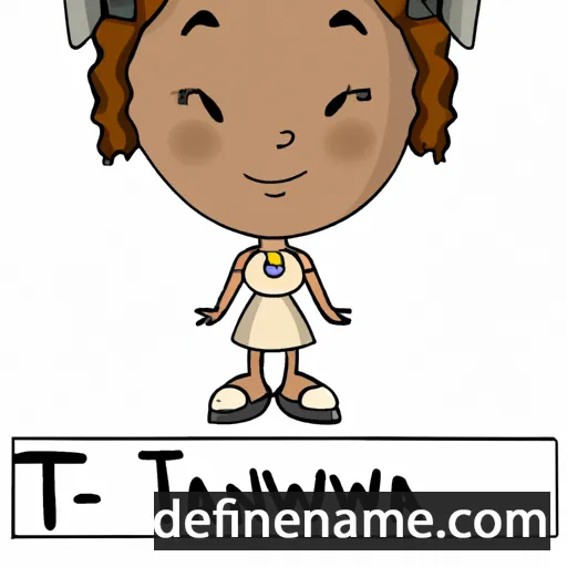 cartoon of the name Tawnia