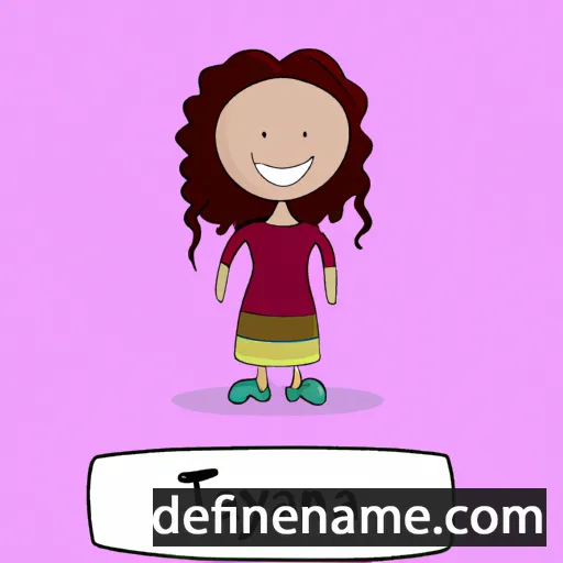 cartoon of the name Tayana