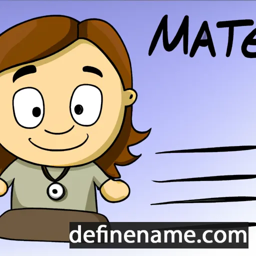 cartoon of the name Mateja