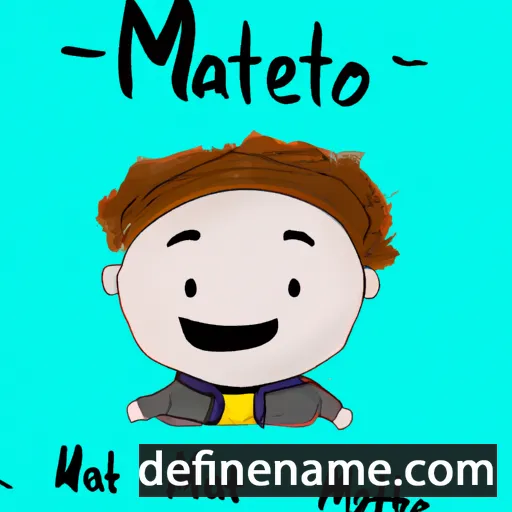 cartoon of the name Mathéo