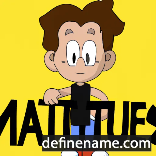 cartoon of the name Matheus