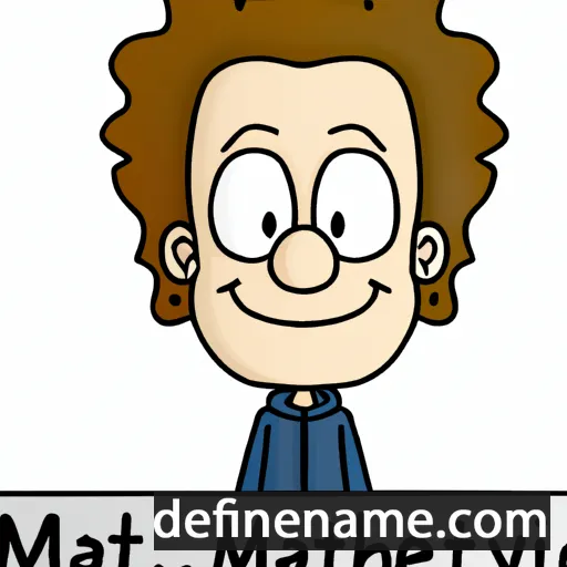 cartoon of the name Mathew