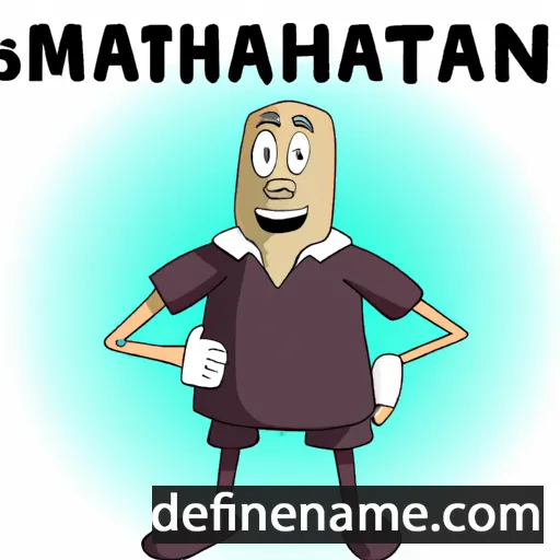 cartoon of the name Mathgamain