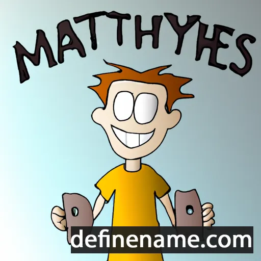 cartoon of the name Mathys