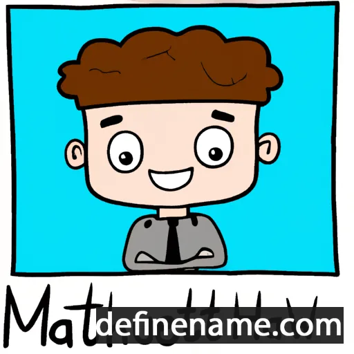 cartoon of the name Matthew