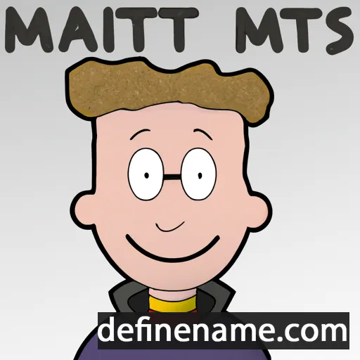 cartoon of the name Matthijs