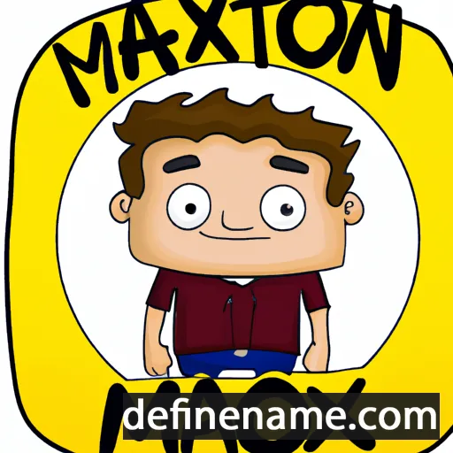 cartoon of the name Maxton