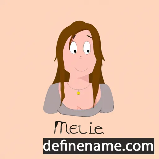 cartoon of the name Mélanie