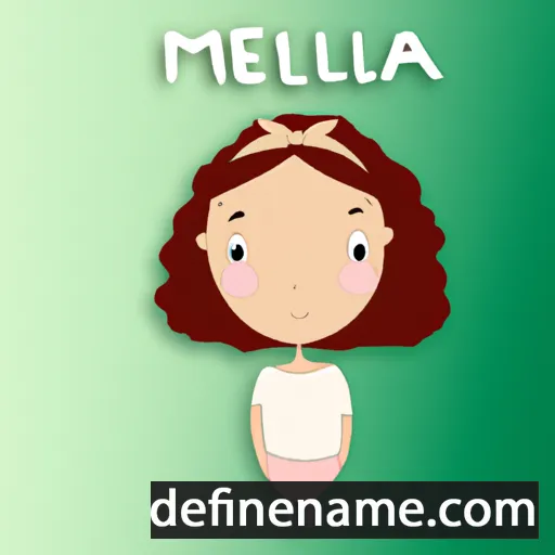 cartoon of the name Mélina