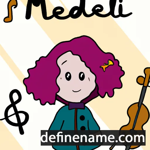 cartoon of the name Mélodie