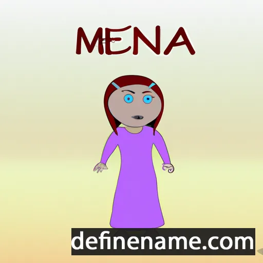 cartoon of the name Meena