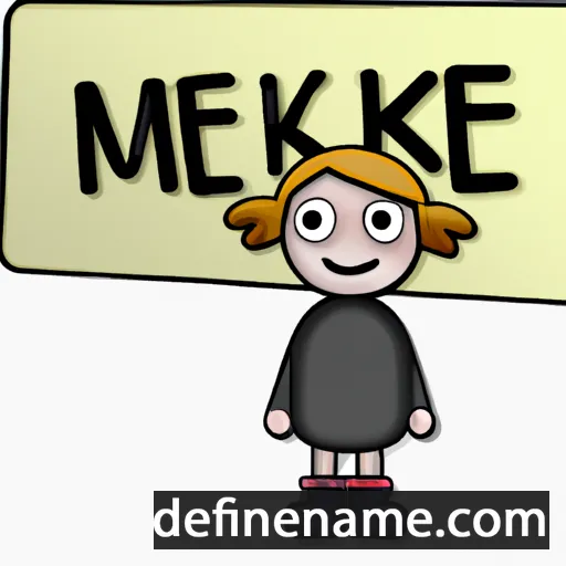 cartoon of the name Meike