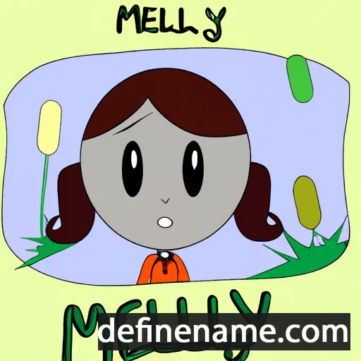 cartoon of the name Melany