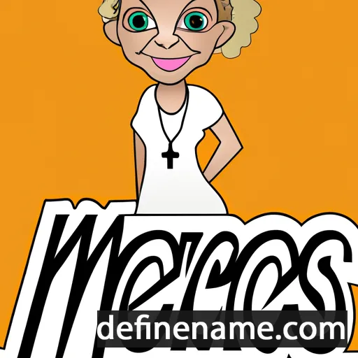 cartoon of the name Mercedes