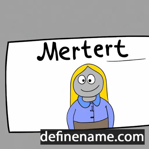 cartoon of the name Merethe