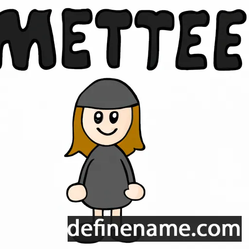 cartoon of the name Mette