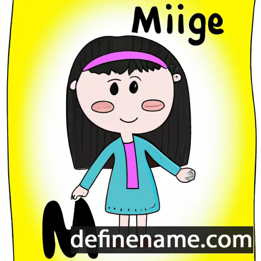 cartoon of the name Mi-Gyeong