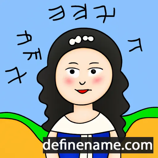 cartoon of the name Mi-Kyung