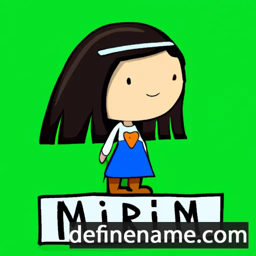 cartoon of the name Míriam