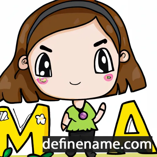 cartoon of the name Mia