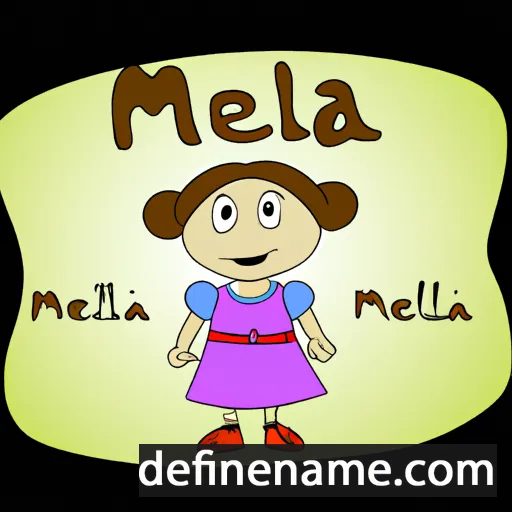 cartoon of the name Miela