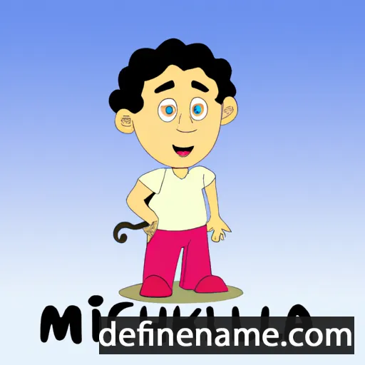 cartoon of the name Mikha'el