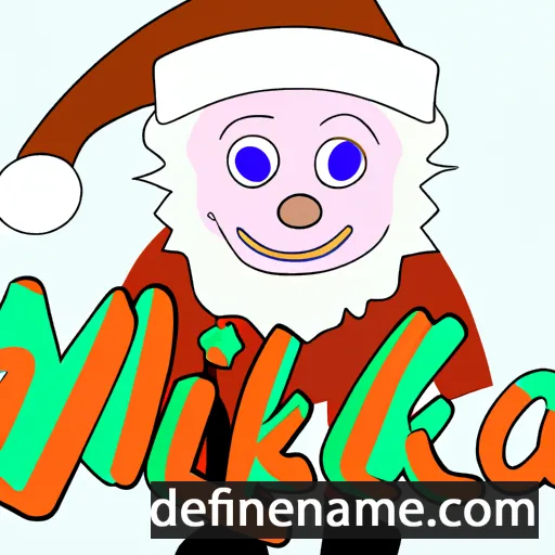 cartoon of the name Mikuláš