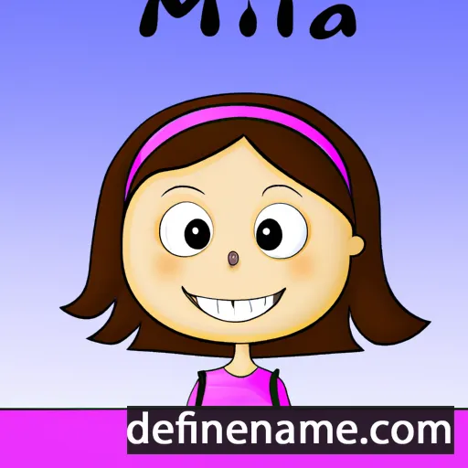 cartoon of the name Mila