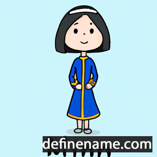 cartoon of the name Min-Ji