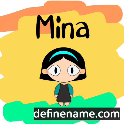 cartoon of the name Mina