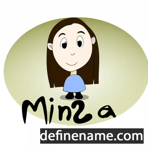 cartoon of the name Mina