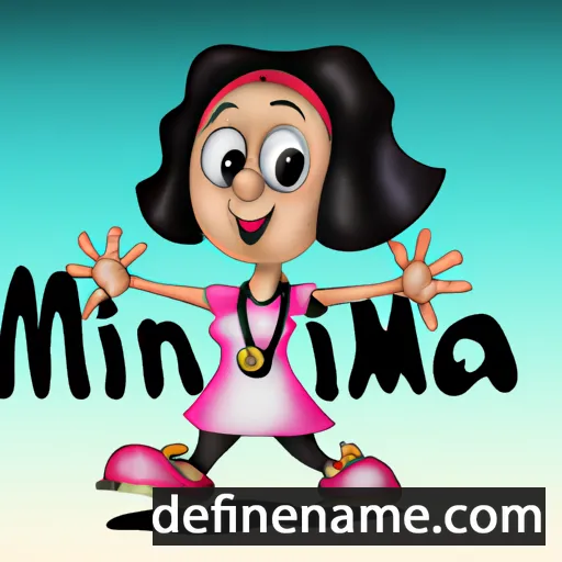 cartoon of the name Mina