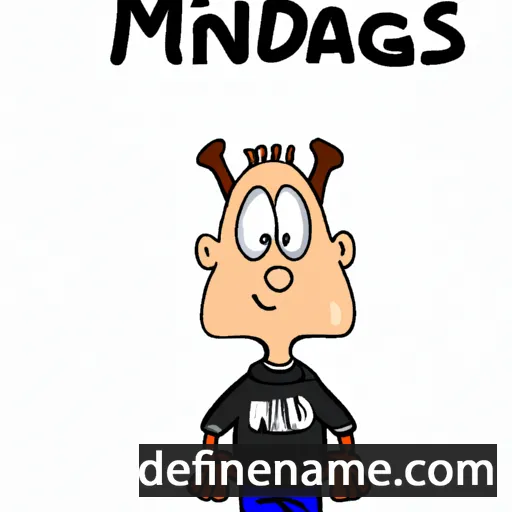 cartoon of the name Mindaugas