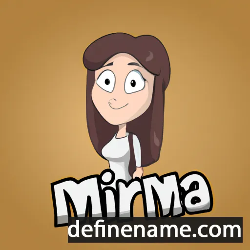 cartoon of the name Miriama