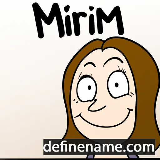 cartoon of the name Mirjam