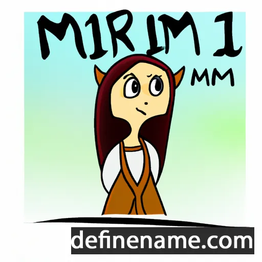 cartoon of the name Mirjami