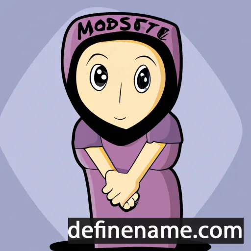 cartoon of the name Modesty