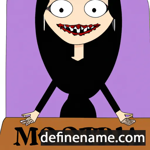 cartoon of the name Morticia