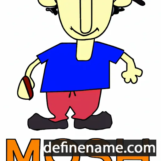 cartoon of the name Moshe