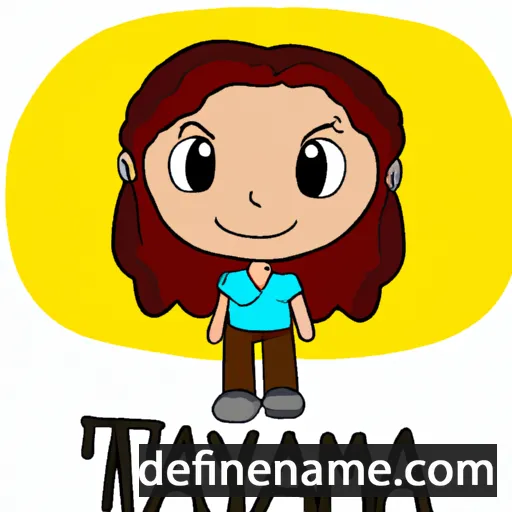 cartoon of the name Tayna