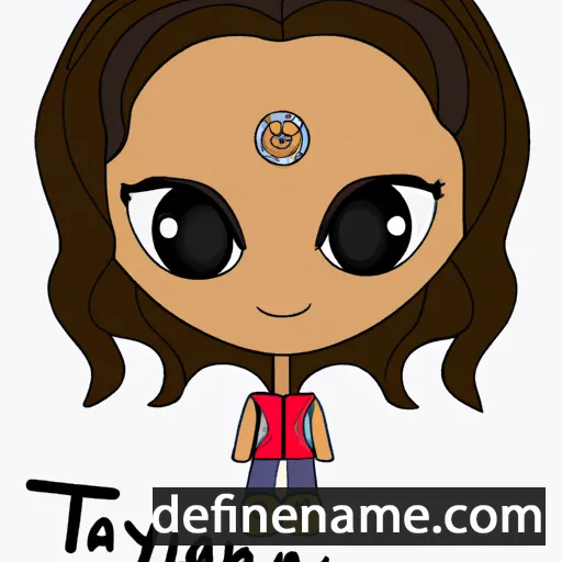 cartoon of the name Taynara