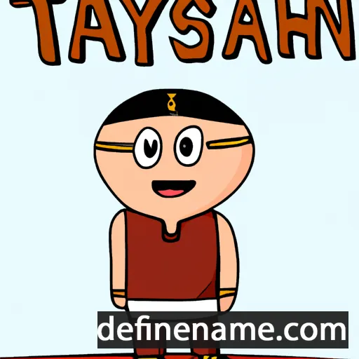 cartoon of the name Tayshan