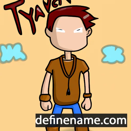 cartoon of the name Tayven