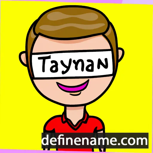 cartoon of the name Tayvin