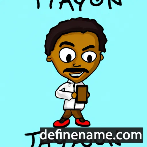 cartoon of the name Tayvon