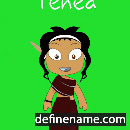 cartoon of the name Te'eina