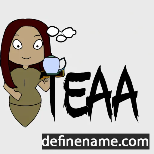 cartoon of the name Teah