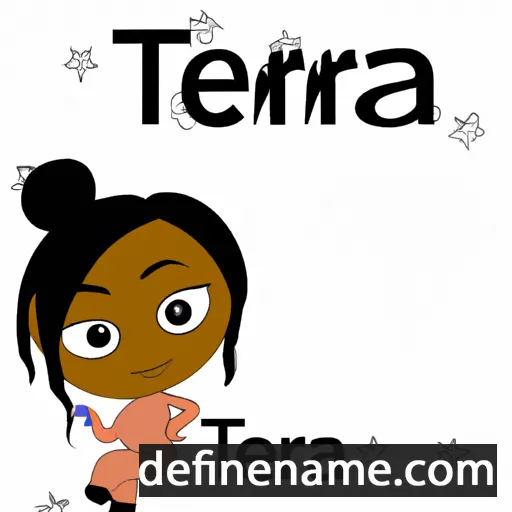 cartoon of the name Teairra