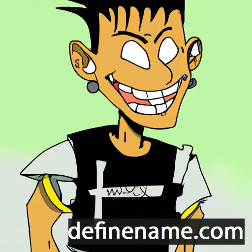 cartoon of the name Techen